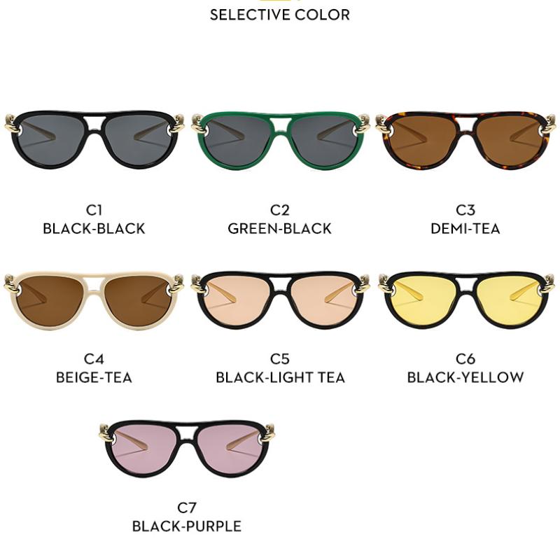 Ladies Sunglasses, Fashion Knot Double Beam Sunglasses