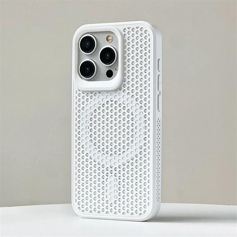 Heat Dissipation Hole For Case For For Iphone 17 16 1 14 Plus 13 12 Pro Max Magnetic Wireless Charge PC Hard Cover