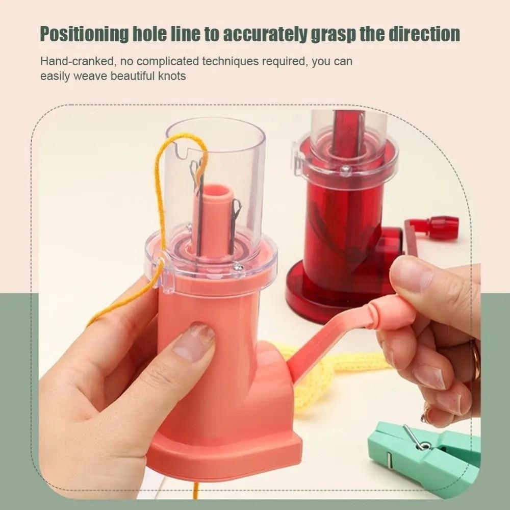Hand Operated DIY Braiding Spool Crocheting Tool Yarn Knitting Tool Mini Spool Knitter  Household