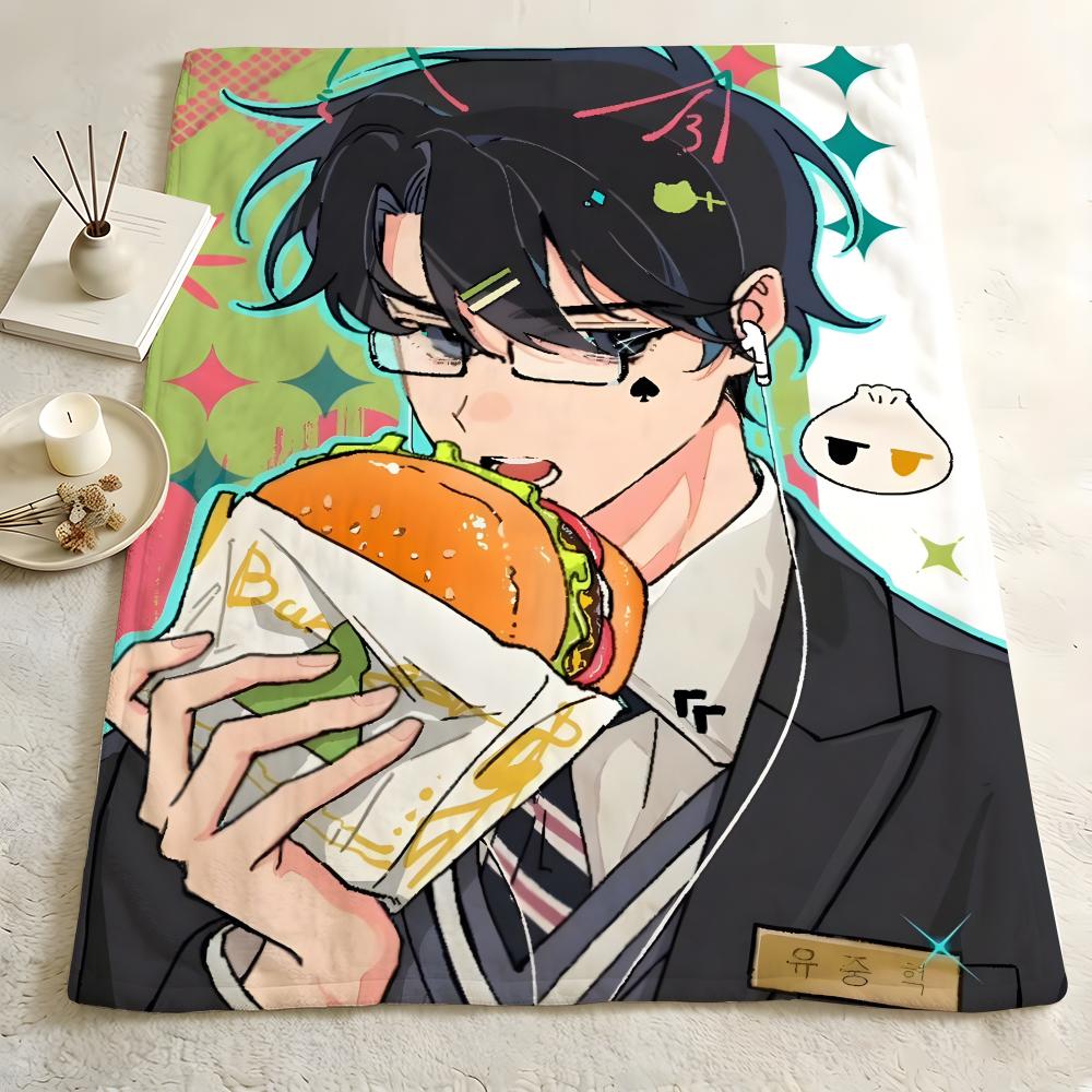 Novel O-Omniscient R-Reader Throw Flannel Blanket Skin Soft Suitable for Sofa Living Room Bed Travel and Gifts