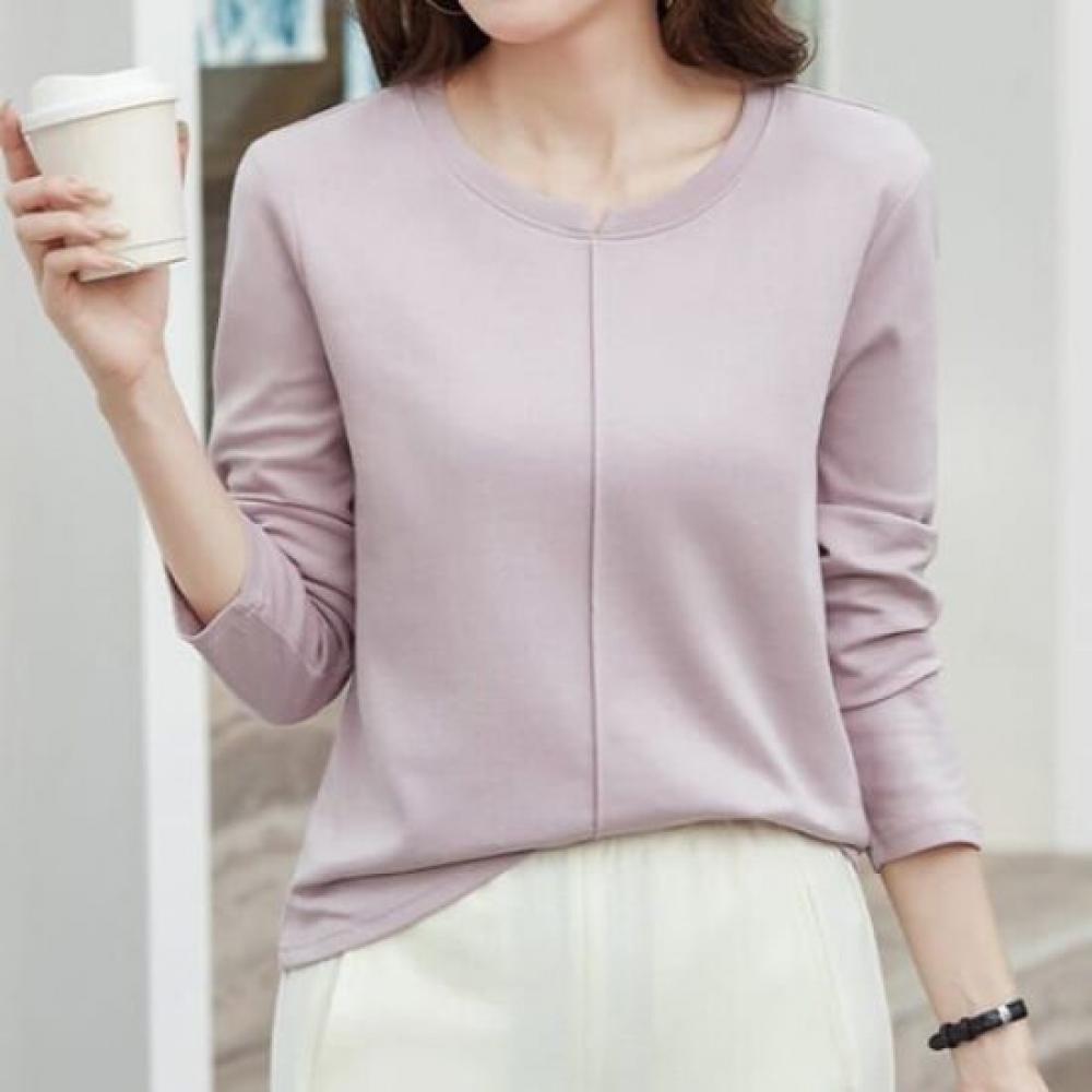 Navava Women Simple Basic Solid Long Sleeve T shirT nT2993