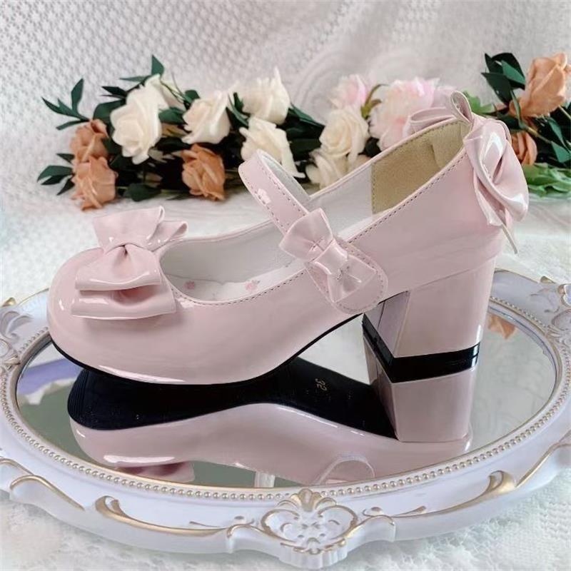 2025 Summer New Japanese Temperament Jk Round Head Bow Mary Jane Shoes Comfortable and Versatile Small Leather Shoes Women