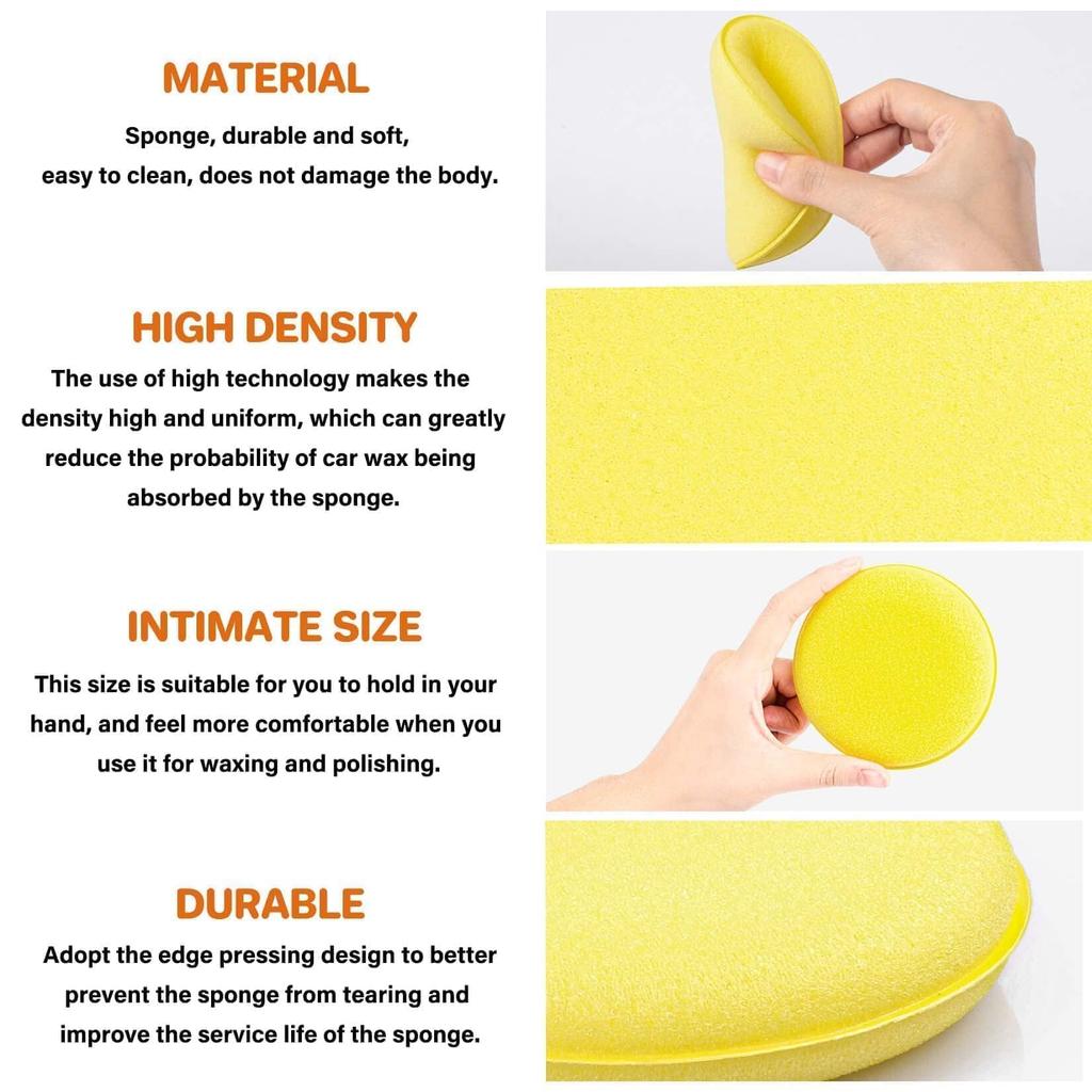 Psler Foam Car Applicator Pads Foam Applicator Pads Detailing Round 4" Polishing Sponge