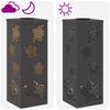 Solar LED Path Light 2 Pcs Black Cold Rolled Steel
