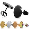 2pcs/lot Fashion Steel Punk Stud Earrings For Men and Women Gothic Pop Hip Hop Fake Earrings Jewelry Gift 6-14mm