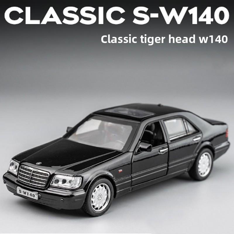 

132 Benz W140 Classical Toy Car Model Diecast Alloy Cars With Sound Light Gift чёрный