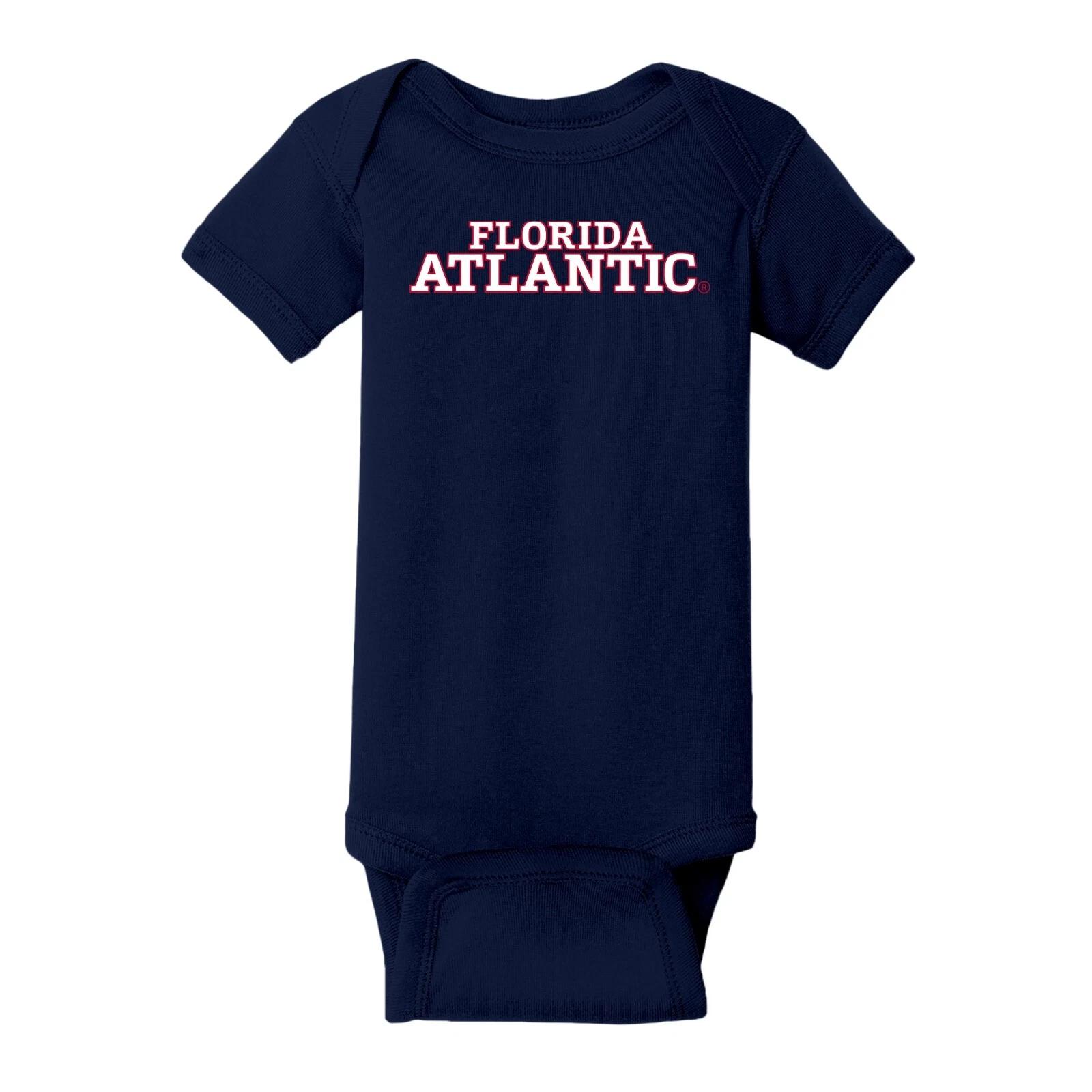 Florida Atlantic University Owls Basic Block Unisex Creeper - Navy 4XL