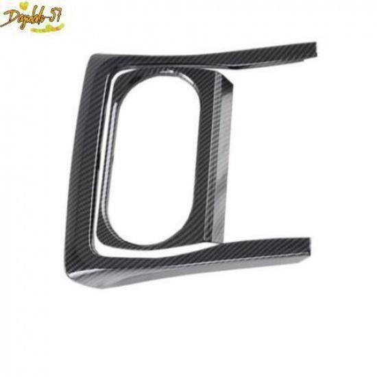 For Toyota bZ4X Carbon Fiber Front Water Cup Holder Frame Cover Trim
