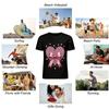 Sweet Style Casual Top With Heart Bow All Over Print Pure Cotton T-shirt