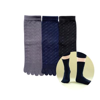 5 Pairs of Men's Modern Pattern Five-toe Mid-calf Socks