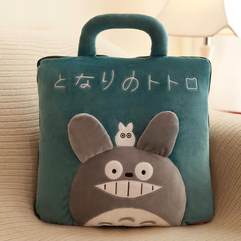 Dual-Use Cute Cartoon Pillow Blanket: Car & Office Nap Cushion