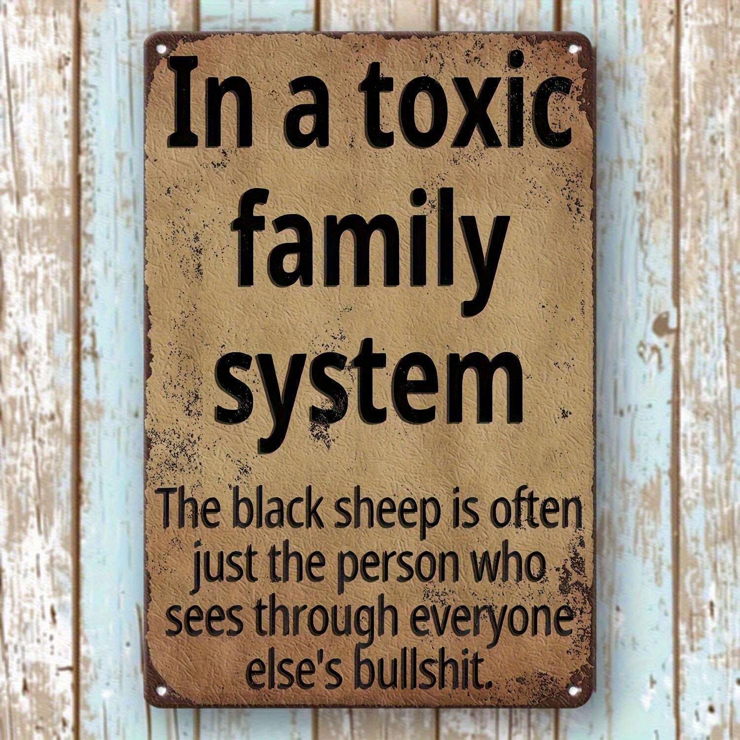 

Toxic Family System Vintage Metal Sign Perfect for Home Bar Cafe Man Cave More Humorous Wall Art Decor es aluminum 20x30cm