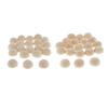 20 Pieces Bulk Half Wooden Beads Hemisphere Shape No Hole Art DIY Making for Painting Supplies