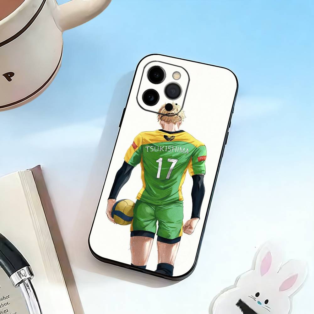 T-Tsukishima K-Kei   Phone Case For iPhone 17,16,15,14,13,12,11 Plus,Pro Max,XS,Soft Silicone Black Cover
