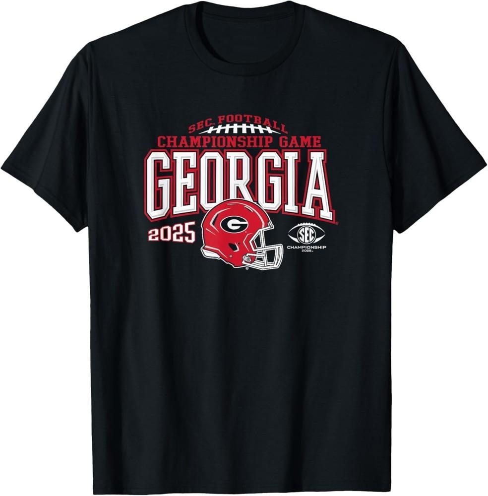 Georgia Bulldogs SEC Championship 2025 Football Black TShirt Unisex T-Shirt XL