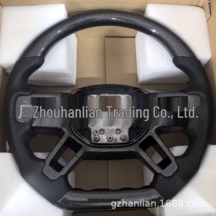 Carbon Fiber Anti-Slip Suede Steering Wheel for Land Rover: Defender, Discovery, Sport, Range Rover 4/5, Velar, Evoque.