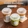 10Pcs Transparent Coffee Cups With Lids U-Shaped Disposable Cups For  Drink Milk Tea Takeaway Beverage Cups