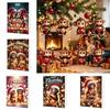 Holiday Box Christmas Monkey Advent Calendar, 24 Days Countdown Calendar with 2D Acrylic Collectible Figurine Ornament, Funny Animal Xmas Tree Hanging