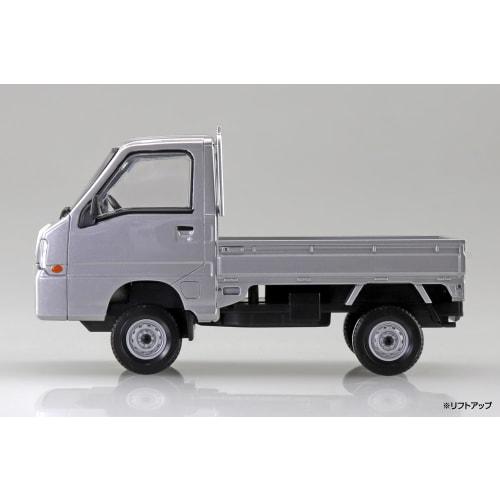 Aoshima Bunka Kyozai 1/32 Scale Rakupla Snap Kit No.05-SS Subaru Sambar Truck Sterling Silver Metallic Pre-Colored Plastic Model Kit (Automobile)