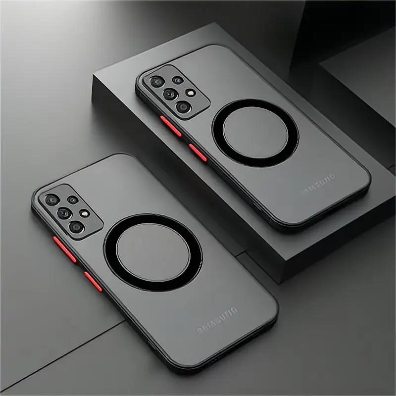 Magnetic Matte Case For Samsung Galaxy A3 G S24 Fe A13 A33 A2 A1 A12 A22 A71 For  Wireless Charge Shockproof Cover