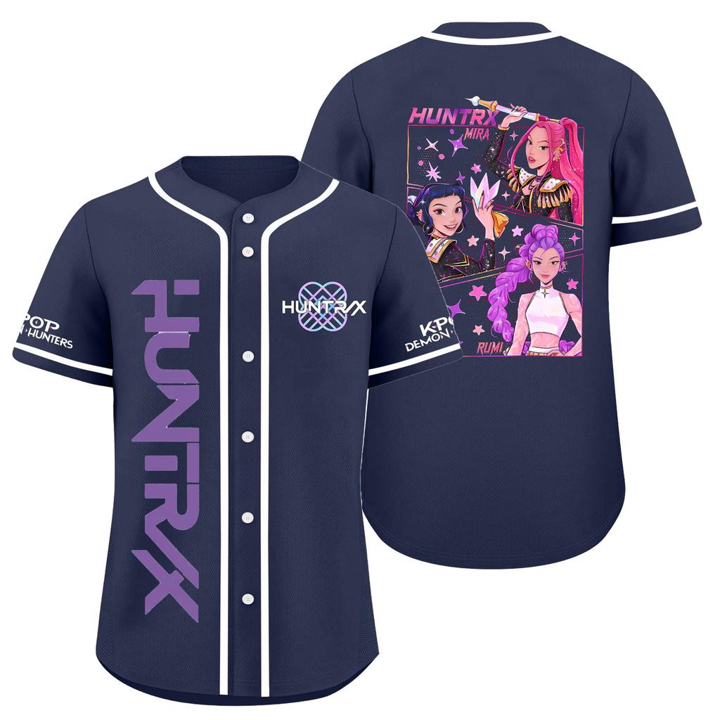 Children's Casual Cartoon Print Short-sleeved Baseball Jerseys Children's Sportswear Top