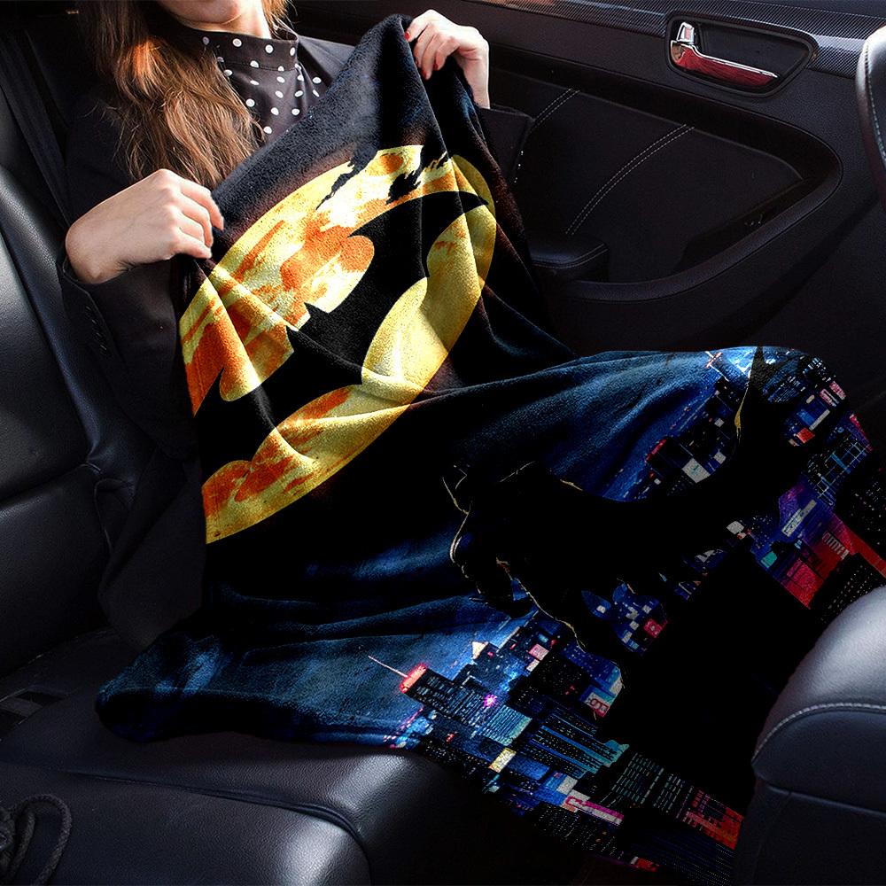 1pc Batman's Handsome Back Flannel Blanket Soft Warm Throw for Home, Office, Travel, All-Season Cozy Bedding GiftL1219