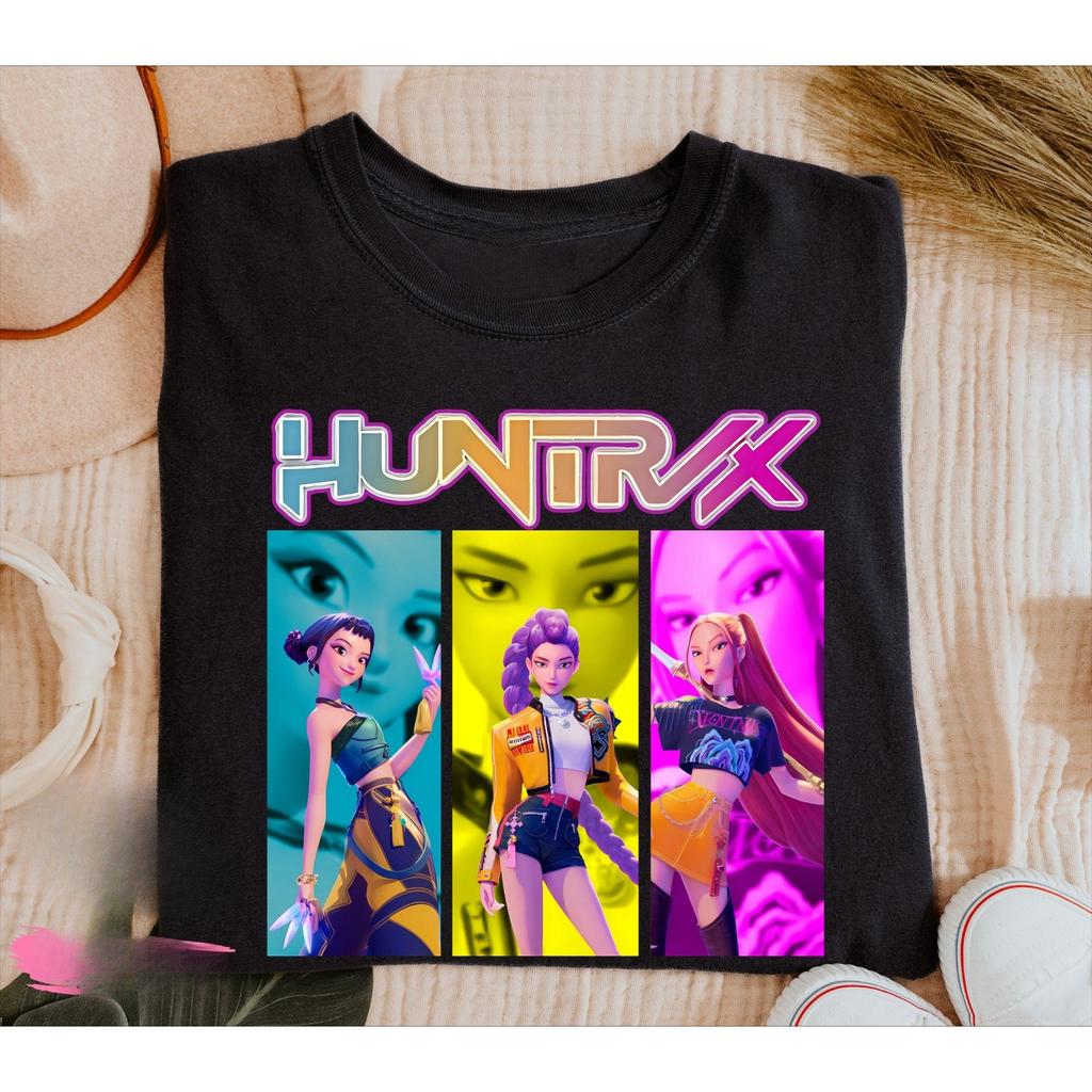 Kpop Demon Hunter Saja Boys T-shirt Harajuku O-neck Casual Anime T-Shirt Tops Unisex