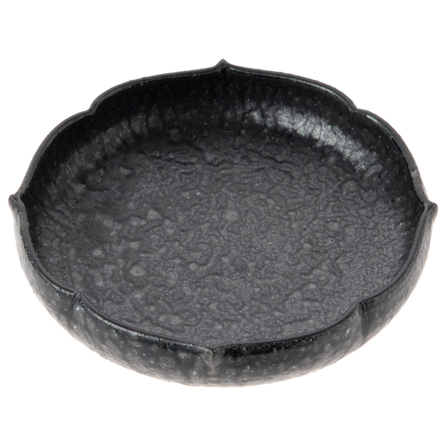 Мелкая миска Хэтимон из керамики Сигараки, 7 дюймов, дизайн «цветок обсидиана», MR-3-3012