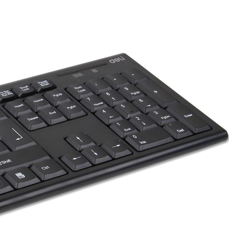 Deli 3728 Thin Wireless Multimedia Keyboard and Mouse Set