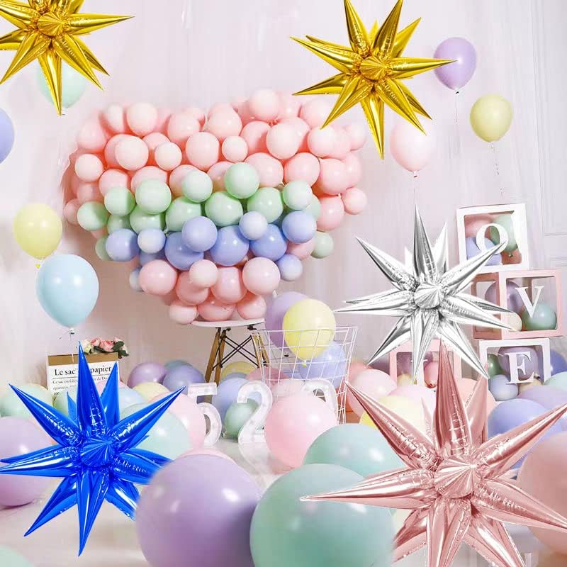 12 Pièces/set Ballon Étoile Explosive Métallique 26 Pouces 12 Pointes Ballon Metallique