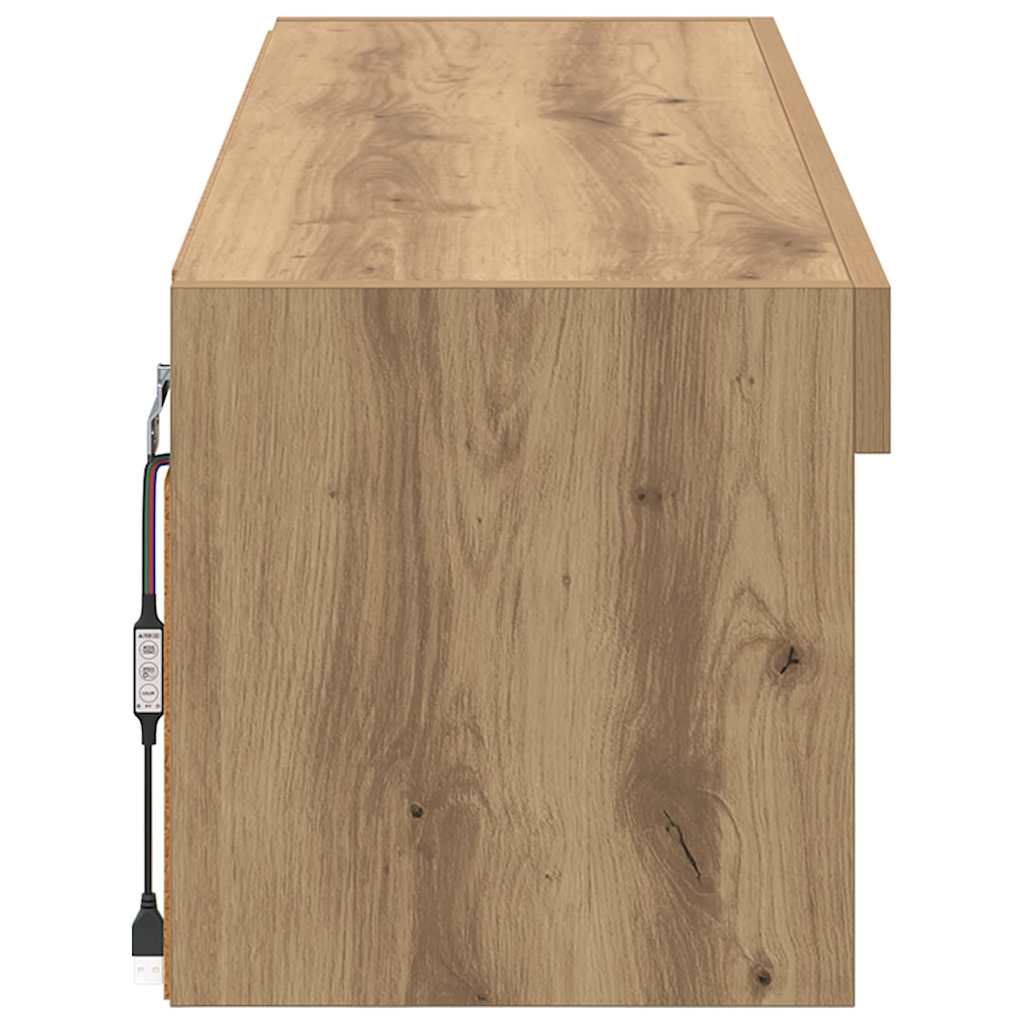 Wall Mounted TV Cabinet Artisan Oak 100 x 30 x 30 cm Particleboard
