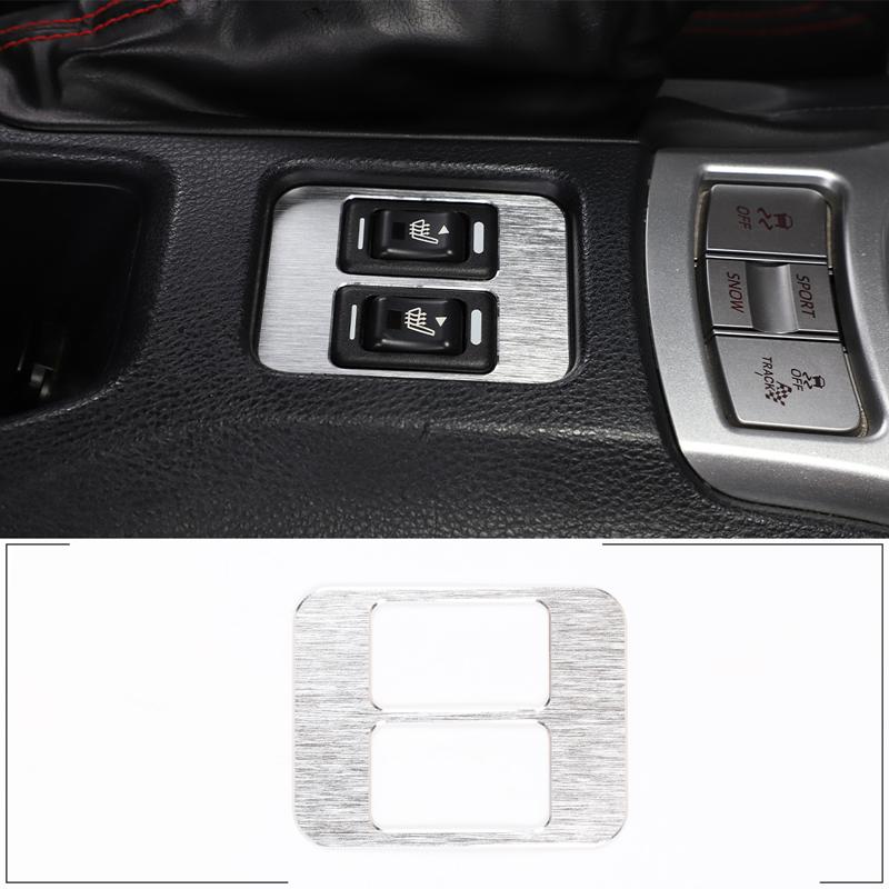 Aluminum Alloy Car Trunk Switch Seat Heating Button Frame Decoration Sticker For Toyota 86/Subaru BRZ 2016-2020 Car Accessories