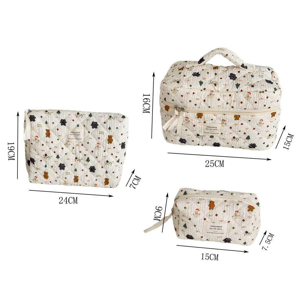 Fashion Cute Cartoon Printed Cosmetic Bags Portable Large Capacity Makeup Bags Multifunctional Storage Bag Travel
