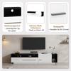 Hochglanz, TV Board Lowboard Schublade, Tür offenem Fach, Eleganter TV-ständer Fernseher bis zu 70 Zoll, Esszimmer, 170cm, Weiß & Schwarz