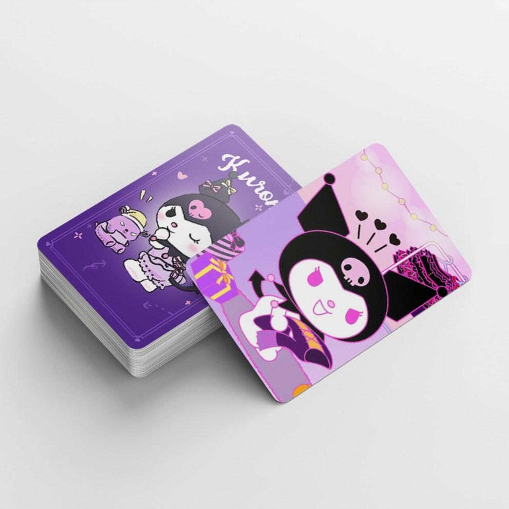 Sanrio Fotokarte Waren LOMO Illustration Fotokarte 60 Stück + Mini Sticker 32 Stück, Kuromi, 1 Stück