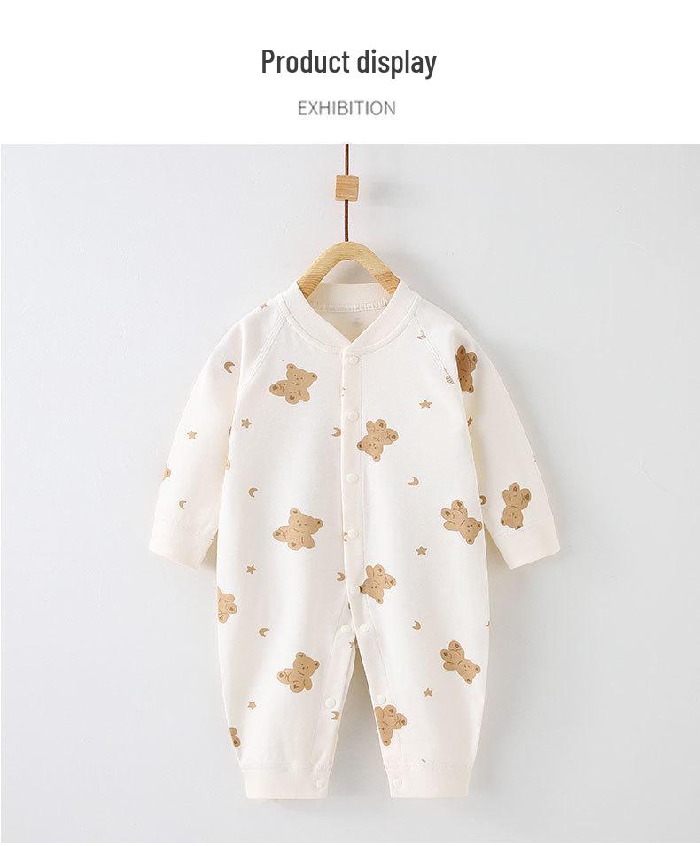 Pure Cotton Long Sleeve Baby Romper - Spring/Autumn Newborn Bodysuit & Boneless Pajamas
