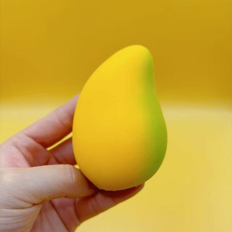 Cute Mango Squishy Toy, Realistic Fruit Slow Rise Stress Relief Fidget, Soft Decompression Toy For Office Desk & Home Decoration