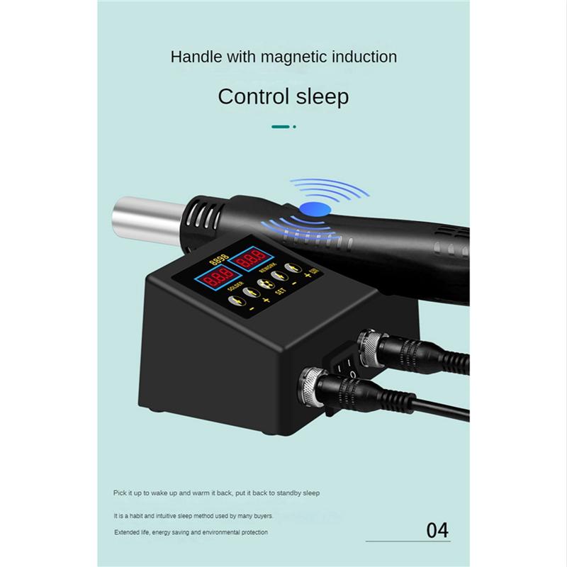 ABWR-8898 Soldering Station 2 In 1 Hot Air Soldering Iron LCD Digital Display Welding Station For BGA PCB IC Repair US Plug
