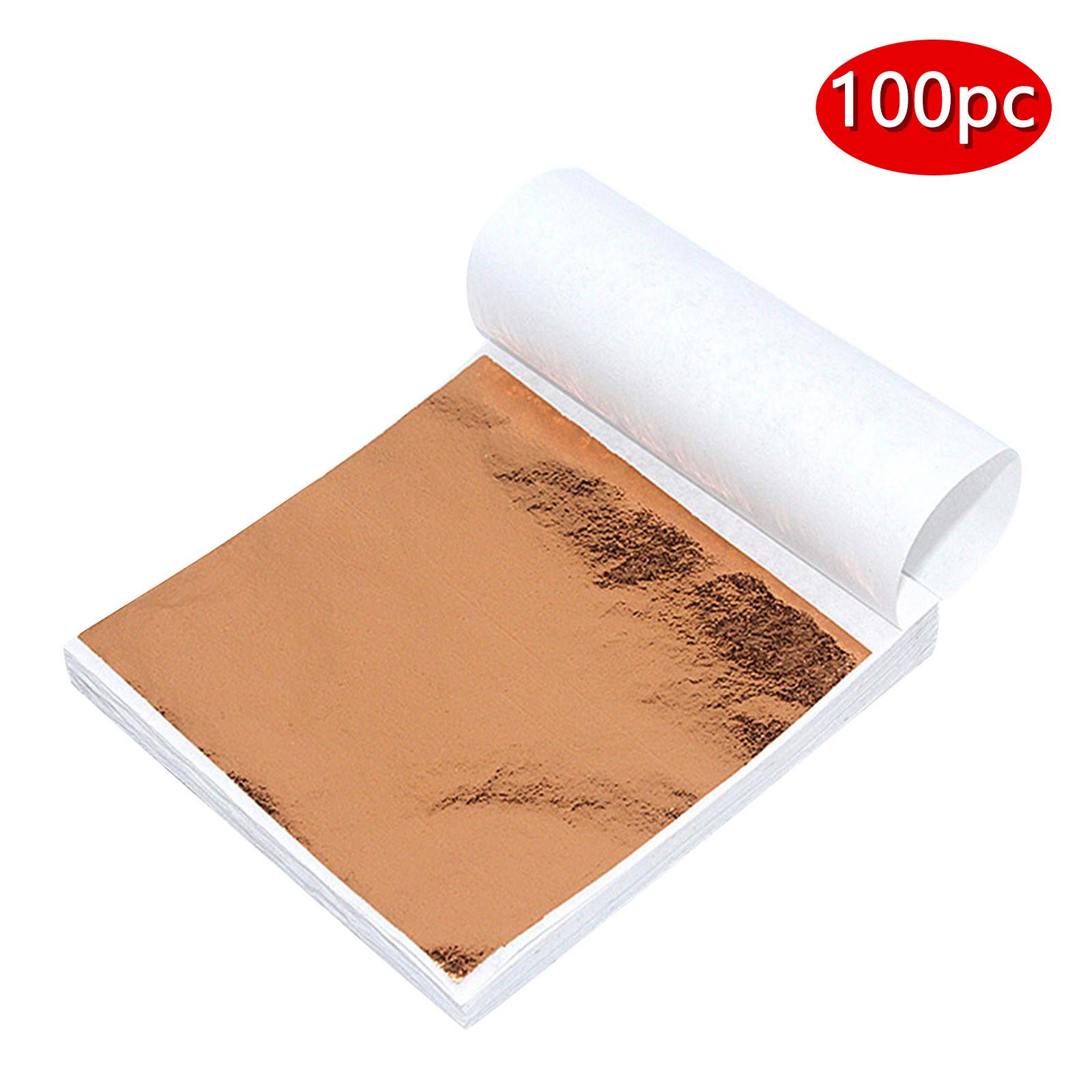 

100 листов имитация золотой фольги, бумага с листьями, позолота, сделай сам, художественная крафт-бумага, украшения для дня рождения, свадьбы, торта, десерта G