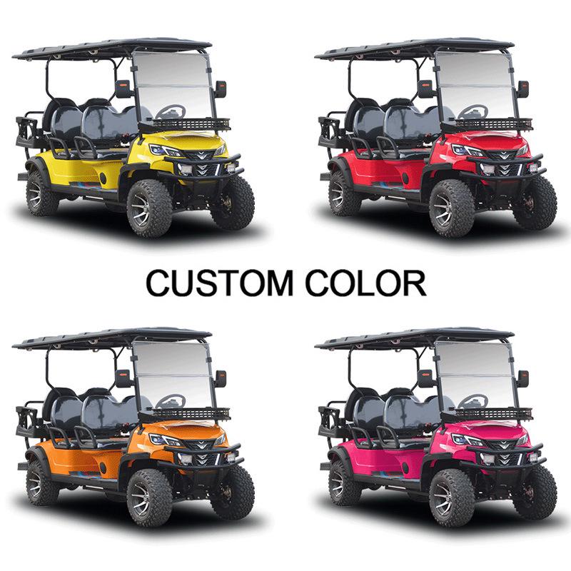 6-Seater Off-Road Electric Golf Cart, 72V Lithium Battery, 5kW Motor, 120km Range Sightseeing Vehicle