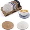 1 Pieces Of Cotton Coasters Insulation Pads Cotton Rope Decorations Coasters With Cup Holders Thickened Septa Coasters
