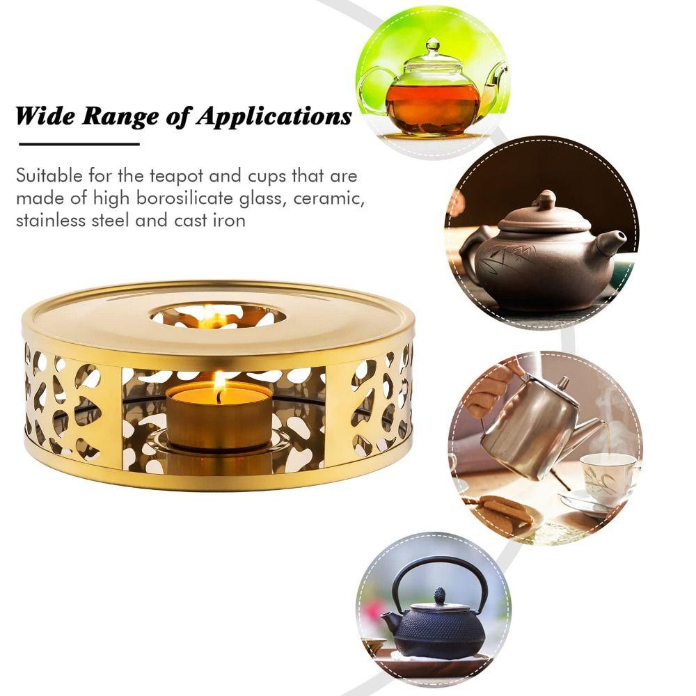Stainless Steel Tea Warmer Base Vintage Teapot Heater Teapot Warmer  Afternoon Tea