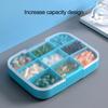 Yousheng Pill Box 9 Compartments Moisture-proof Large Capacity Transparent Design Pill Organizer for Home Travel