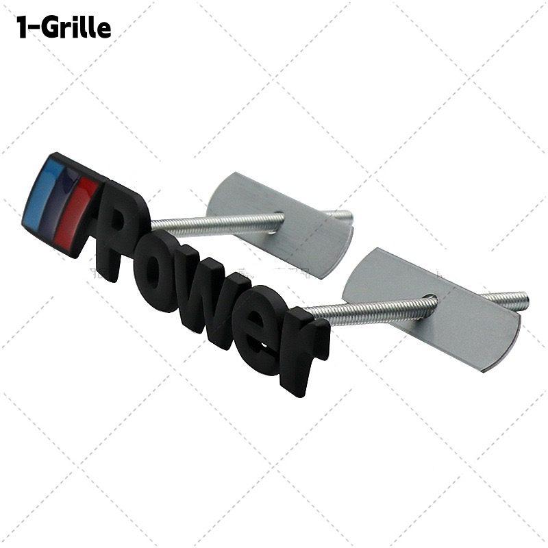 Car Styling Tricolor Power 3D Metal Sticker Front Grill and Trunk Fender Emblem Badge Decal for 1 3 4 5 6 7 Series X1 X3 X4 X5 X6
