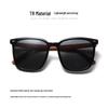 Women's Polarized Anti-UV Sunglasses with Fashionable TR Frame and Wood Grain Arms, Anti-Glare Driving Glasses