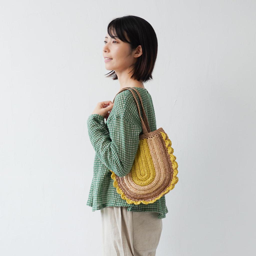 Raw wool knitting kit ruffle bag #16-5 3-color