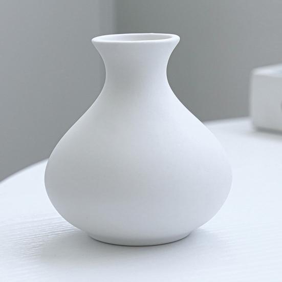 5Pcs/Set Black White Ceramics Flower Vase Modern Flower Holder Container Home Office Table Centerpiece Decorative Floral Plants Vase