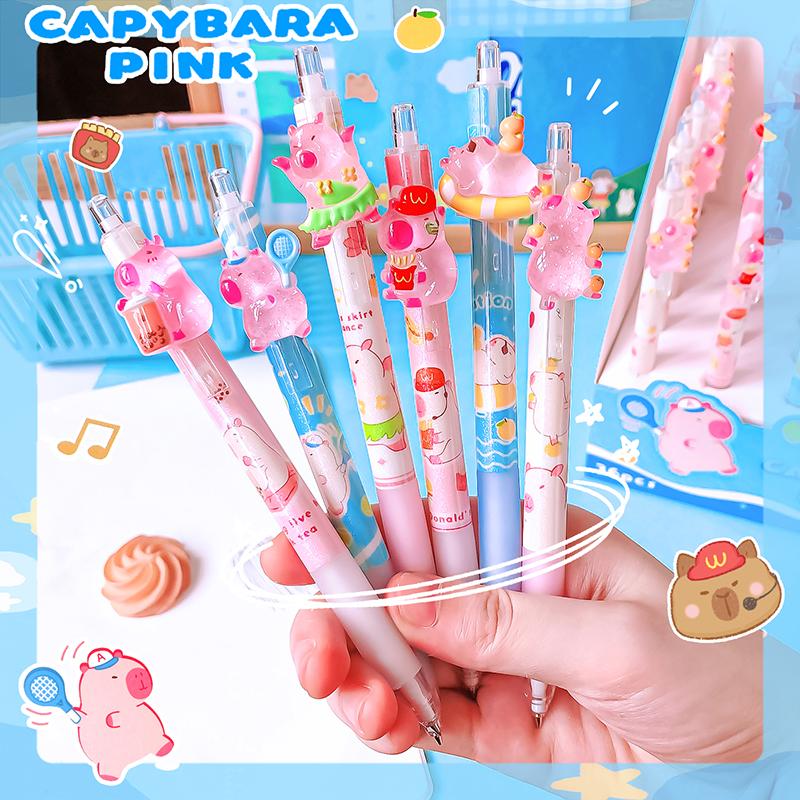 Kawaii Stationery Aesthetic Stationery School Supplies School Useful Drawing Automatic Pencil Cute Capybara Mechanical Pencil