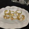 Medieval Retro Moonstone Imitation Opal Exquisite Open Ring Fashionable Zircon Light Luxury High-End Accessories