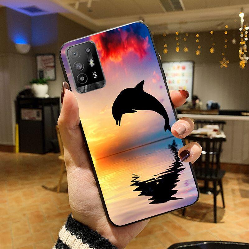 Funda Dance Of Dolphin Phone Cover For OPPO A74 A94 5G A3S A5 A5S A9 A12 A15 A15S A52 A53 A53S A72 A73 2020 A91 5G Cases Coque